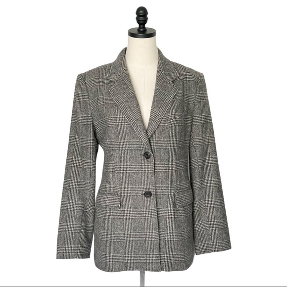 Bloomingdale’s Glen Check Plaid Cashmere Blazer | 10 - Picture 3 of 8